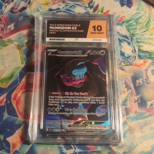 2024 Shrouded Fable Munkidori EX Special Illustration Rare 91 Ace Grade 10 Gem M