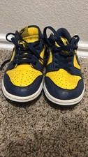 Nike Dunk Low Yellow/Blue Leather Low Top Sne...