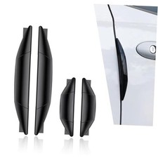 4PCS Car Door Edge Guards, Heavy-Duty Car Door Protector, Anti-Collision Black