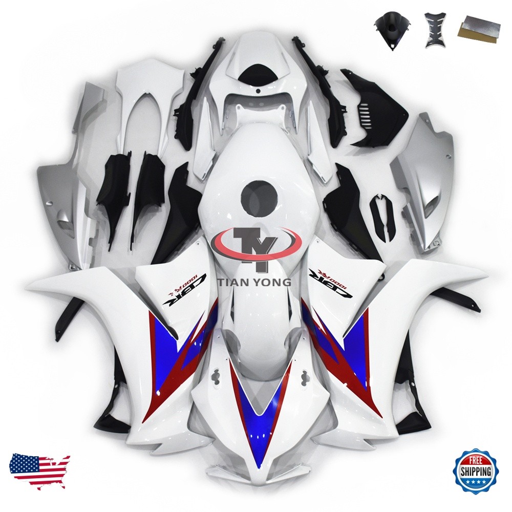 White Red Blue Fairing Kit for Honda CBR1000RR 2012-2015 2016 Bodywork Body Kit