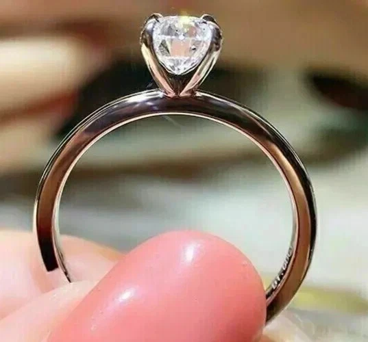 4.00Ct Oval Cut Natural Lab Grown Diamond Solid 14K White Gold Wedding Ring - Image 3 of 4