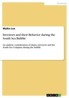 Maike Lux | Investors And Their Behavior During The South Sea Bubble | Buch