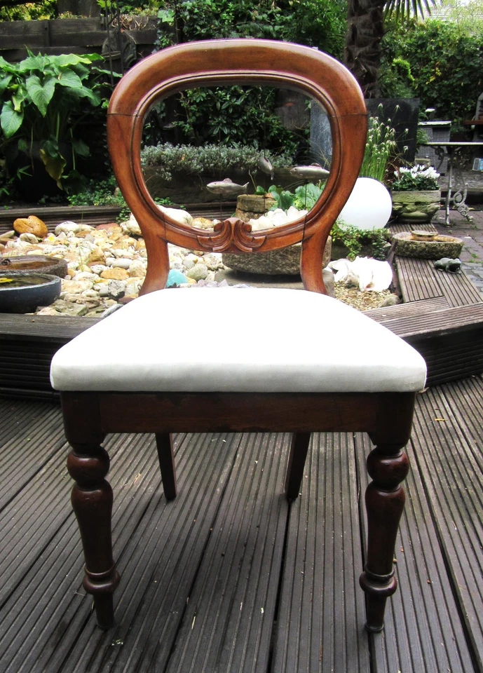 antique english victorian balloon chairs dining chairs set of 4 circa 1890 - Image 3 of 4