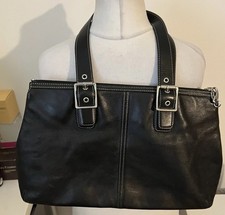 Coach Dark Brown Shoulder Leather Bag Size M/L