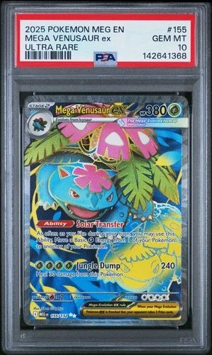 2025 POKEMON MEG EN-MEGA EVOLUTION ULTRA RARE #155 MEGA VENUSAUR EX PSA 10