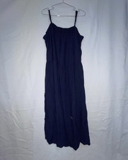 Old Navy Navy Solid Square Neck Smocked Adjustable Strap Maxi Sundress XXL