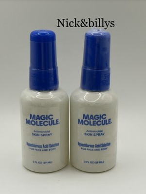 NEW 2X Magic Molecule Antimicrobial Skin & Face Spray Travel Size 59ml/2oz Each