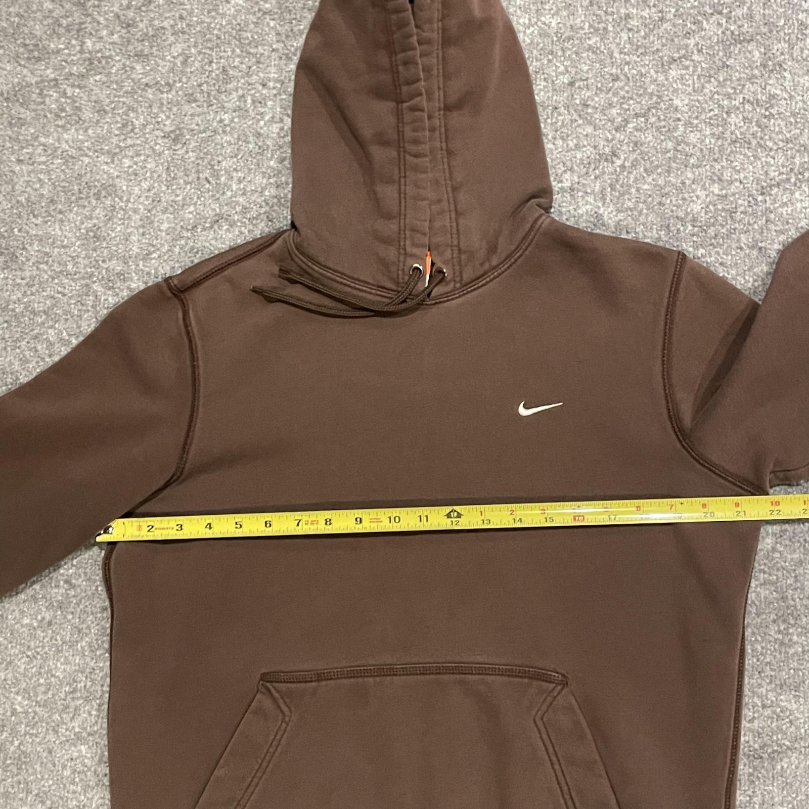 Nike Athletic Dept Hoodie Womens Medium Brown Pullover Fleece Swoosh 341572-207 thumbnail 10