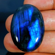 Wholesale 62.55Cts. Natural Rare Blue Flash Labradorite Oval Cabochon Gemstone