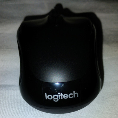 Logitech Black Optical Computer Mouse with Scroll Wheel