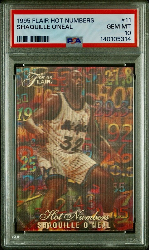 1995 Flair Hot Numbers #11 Shaquille O'Neal Orlando Magic PSA 10 GEM MINT