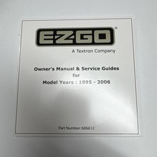 Manual del propietario y guías de servicio EZGO TXT 1995-2006, disco, CD electrónico, B9,