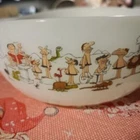 Anchor Hocking Fire King BC Comics Johnny Hart Caveman 9” Serving Bowl Vintage