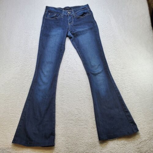Flying Monkey Jeans Women's 24 Dark Blue Flare Stretch Low Rise L8009 (26x29.5)