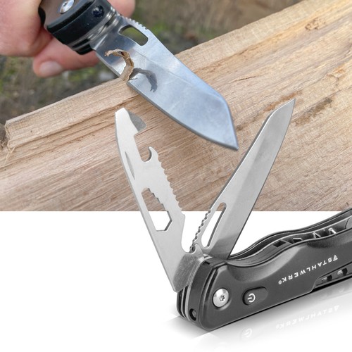 STAHLWERK Multitool Multifunktionswerkzeug Hammer Axt Messer Taschenlampe - Bild 11 von 13