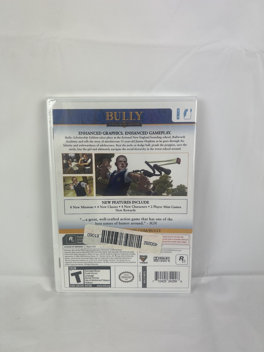 Bully -- Scholarship Edition (Nintendo Wii, 2008) for sale Bully -- Scholarship Edition (Nintendo Wii, 2008) for sale