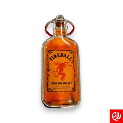 Fireball Whiskey Keychain / Bottle Opener - NEW - Orange / Chrome - 2.5'' Long