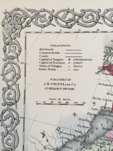 Antique Atlas Map RUSSIA No 21, 1855 Colton World Maps + - Picture 5 of 12