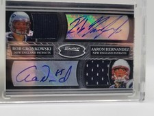 2010 ROB GRONKOWSKI ARRON HERNANDEZ BOWMAN AUTO #3/25 NM/MT