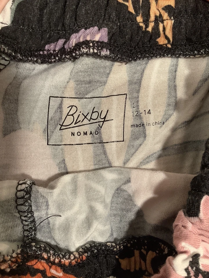 2 Pares de Pantalones Cortos Niñas Bixby Floral Antiguo Azul Marino Lino Salmón Cintura Elástica L 12 Foto 4 de 4