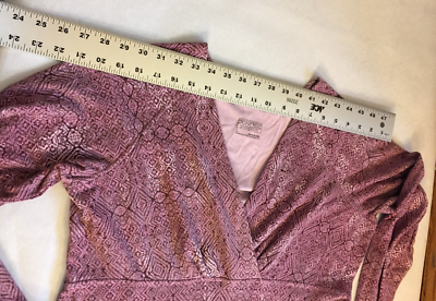 Patagonia Long Sleeve Dress Large Pink Purple Cross Front Organic Cotton  Casual | eBay