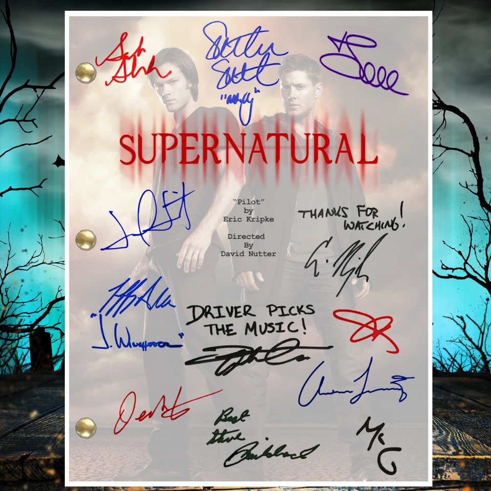 Piloto sobrenatural y final de serie, reimpresiones de guiones de autógrafos firmados Foto 2 de 4