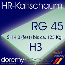 Schaumstoff Zuschnitt H3 Kaltschaum   Mittelf...