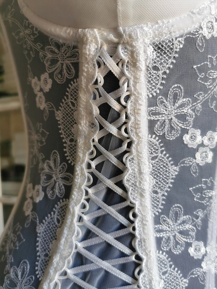 Sexy Corsage Braut Hochzeit Brautcorsage weiß 70A, 75A, 75D, 80D, NEU - Bild 2 von 4