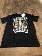 Looney Tunes Kid's T-Shirt Black Size 10/12.