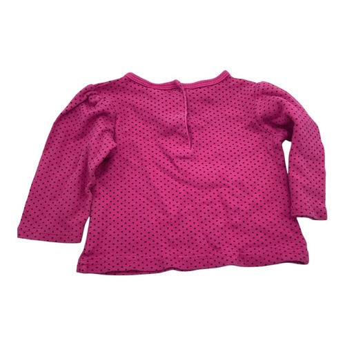 Camisa Cutie Pie Rosa Bebé Niña 18M Negra Lunares Algodón Manga Larga Top - Imagen 2 de 6