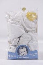 Gerber Waterproof Pants Baby Toddler 12-18 Months 20-28 lbs. White 4 Pack