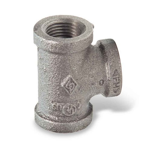1-1/4" BLACK MALLEABLE IRON TEE 3-way fitting pipe npt