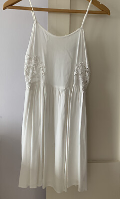 white dress with lace underlay MARIE / Boho Wedding Dress with Colored Underlay main image 0