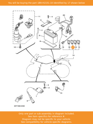 YAMAHA Fuse (5a), 1B9-H2151-10 OEM YZFR125 WR125X WR125R YZF-R125 MT125 YP250