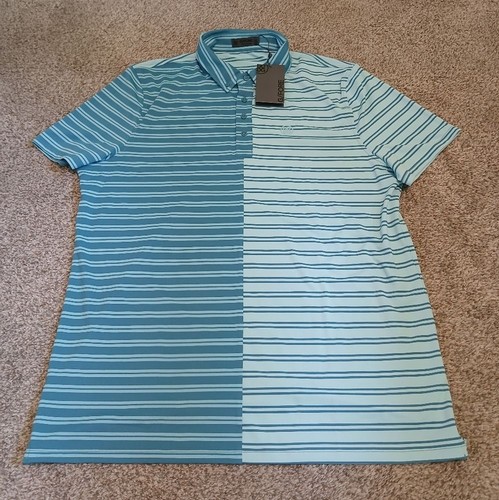 G/FORE Split Stripe Contrast Tech Jersey Polo Golf Shirt Men's Size XL ...