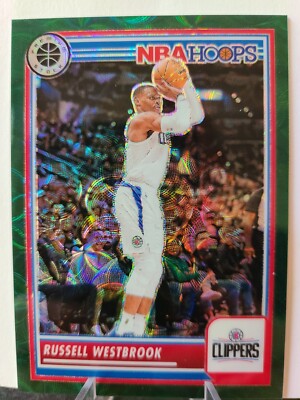 2023-24 NBA Hoops Premium Stock Russell Westbrook /8 Green Scope Prizm # 269