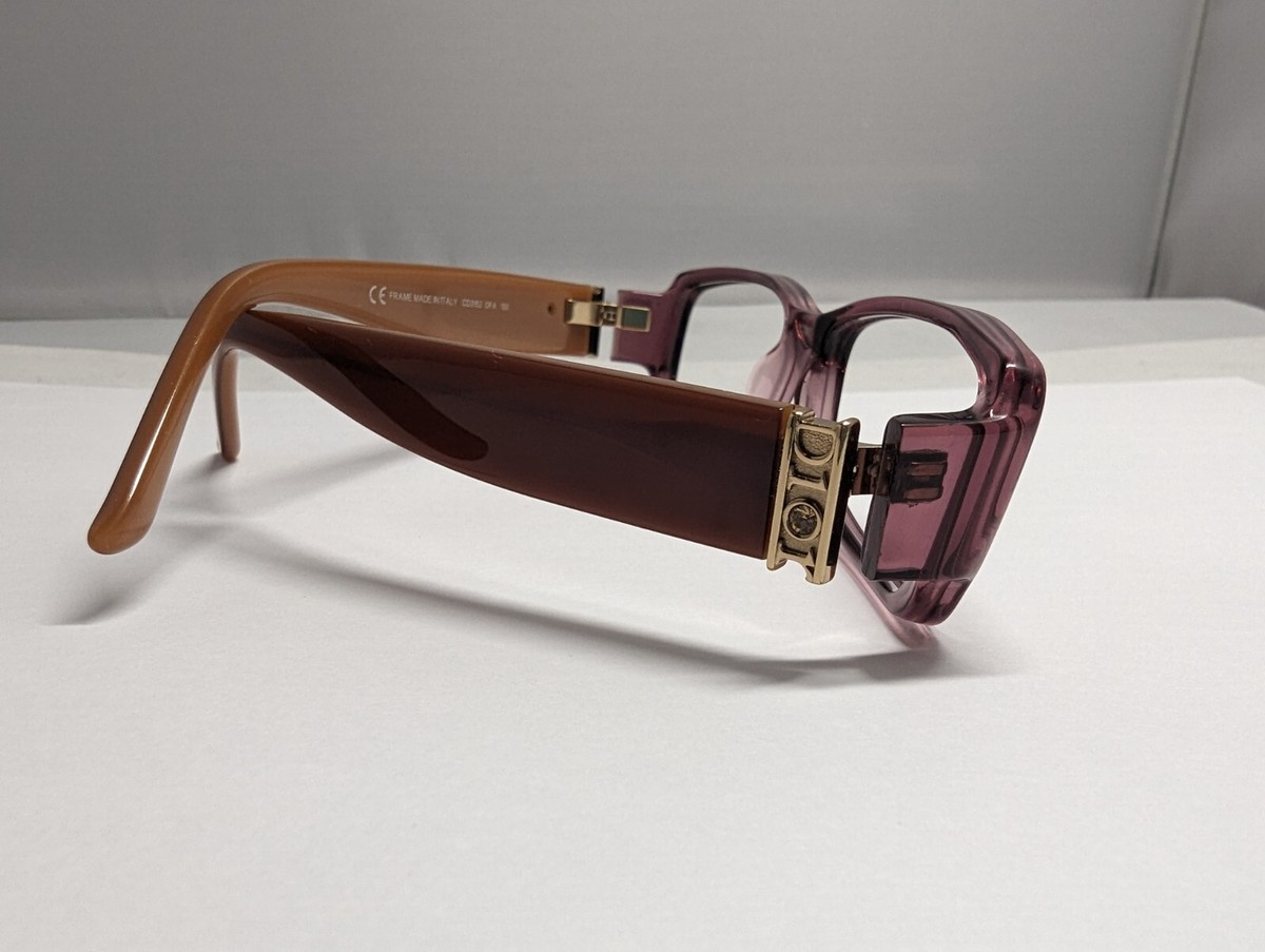 Christian Dior Eyeglasses, Frames Only, Pink/Purple/Brown Christian Dior Eyeglasses, Frames Only, Pink/Purple/Brown
