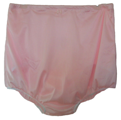4 LAYER Pink NYLON TRICOT Bubble Bloomer Panty 30-44'' ENCASED WAIST **