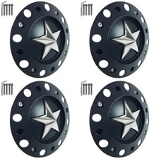 4x New Kmc Xd Series Rockstar Wheel Center Caps Matte Black Short Xd775 1001775b 4x New Kmc Xd Series Rockstar Wheel Center Caps Matte Black Short Xd775 1001775b