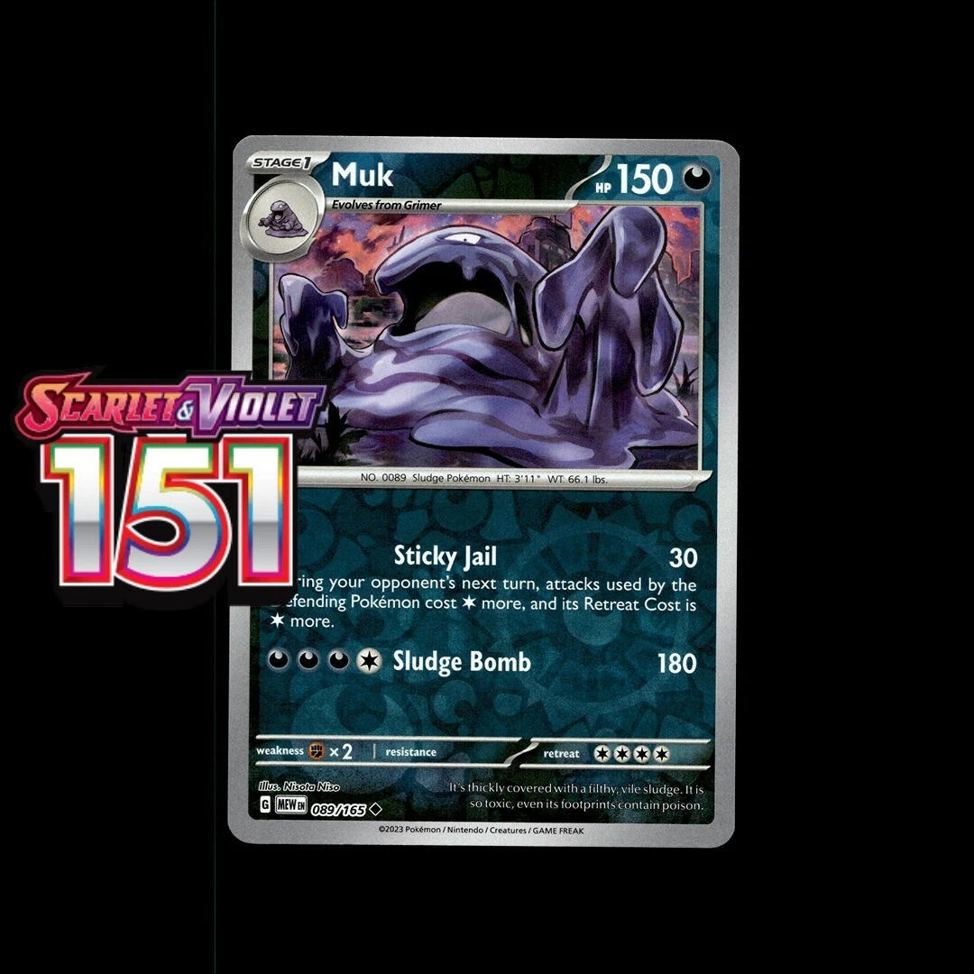 original pokemon holographic cards Fossil 13 Muk Holo PSA 7