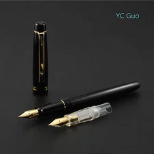 2016 Fresh Model Wing Sung 659 Black Fountain Pen With 2 Nibs With Plastic Box