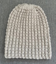 HANDMADE Crochet GRAY MASTIC COLOR Beanie HAT WOMEN/JUNIORS/KIDS/MEN