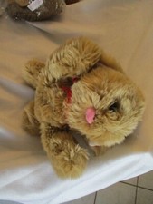 Vintage Eden 11" Shaggy Tan Dog Plush "pal" collar tongue MARC BROWN
