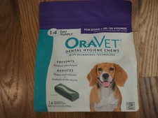Oravet Dental Hygiene Chews for Medium Dogs 25-50Lbs 14Count