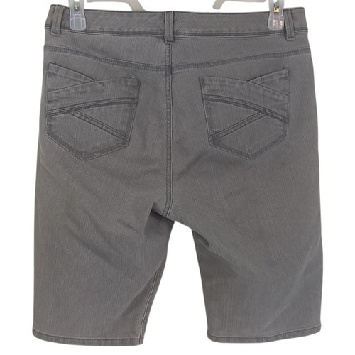 Gloria Vanderbilt The Perfect Fit Women's Grey Jean Shorts Size 12 - Picture 2 of 5