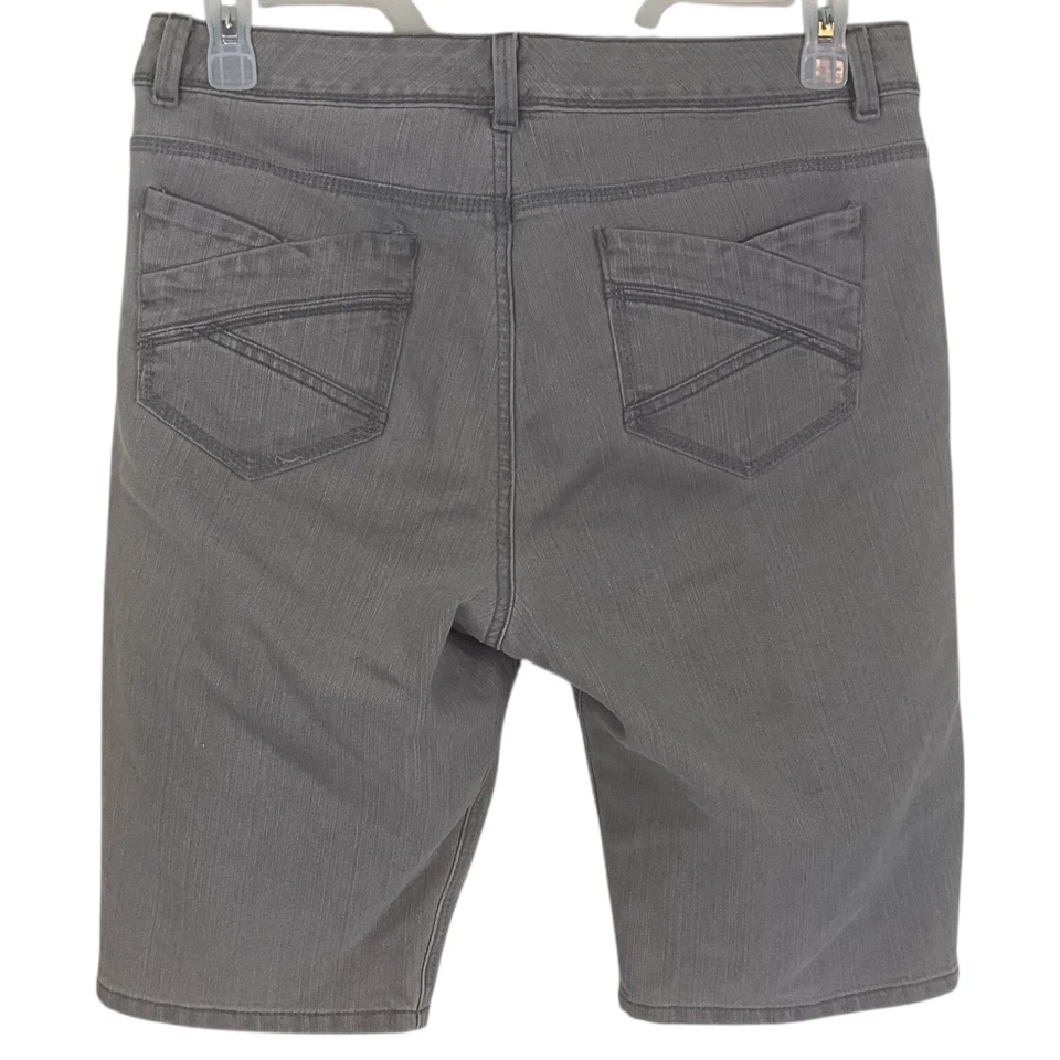 Pantalones cortos de jean grises para mujer Gloria Vanderbilt The Perfect Fit talla 12 Foto 2 de 4