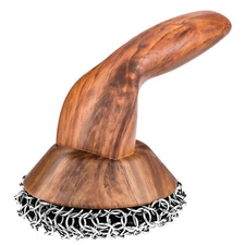 Iron Cast Cleaner Chainmail Scrubber Stainless Steel Cleaning Brush for Skillet