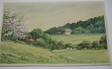 Oil Painting & Watercolor Signed, Ammeree Deissen Bavaria Seascape 14" by Becker