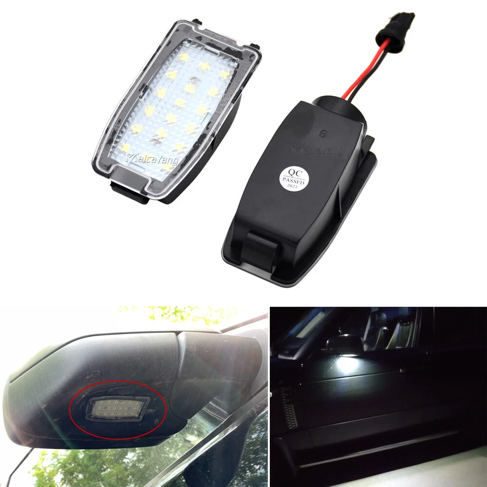 Luz LED de charco de espejo retrovisor lateral 2 piezas para Land Rover Range Rover L322 Sport 2006-12 Foto 3 de 4