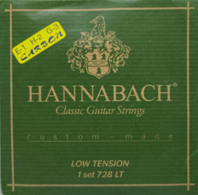 Hannabach 728LTC custom made Gitarrensaiten Carbon - low tension